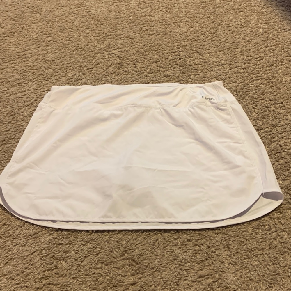White mini skort